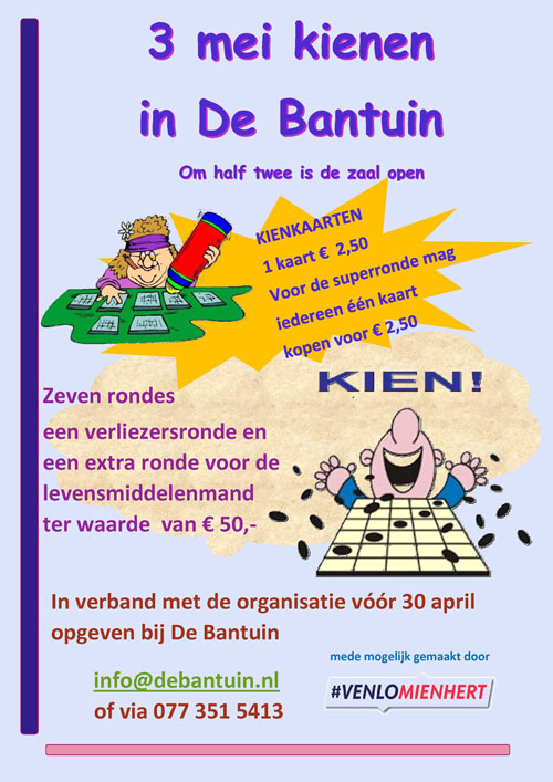 3 mei - kienen in de Bantuin