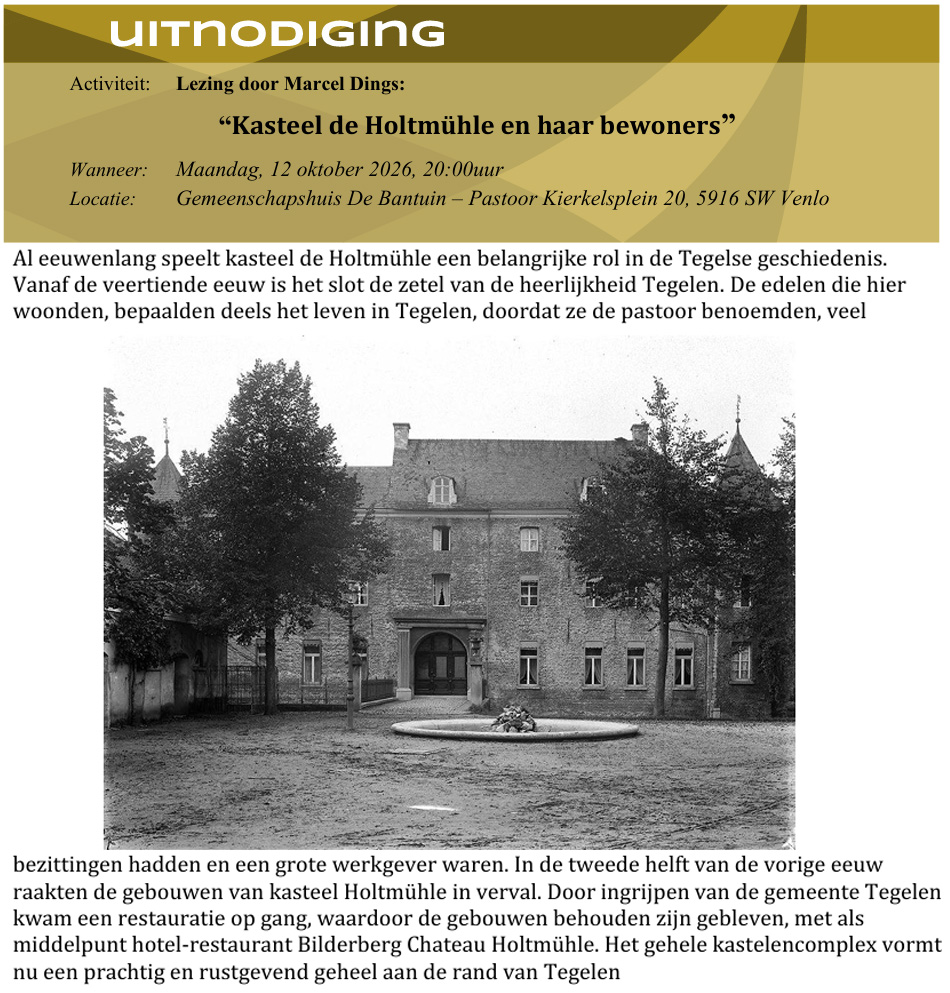 Kasteel de Holtmuhle en haar bewoners